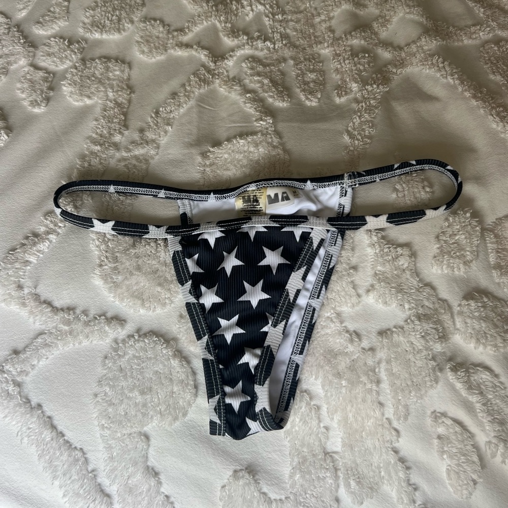 4th of July Navy Star Bikini Micro Bottoms